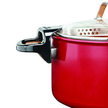 Load image into Gallery viewer, Red Copper Better Pasta Pot by BulbHead, Locking Handles and Straining Lid