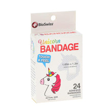 Load image into Gallery viewer, BioSwiss Novelty Bandages Self-Adhesive Funny First Aid, Novelty Gag Gift (24pc) (Unicorn)