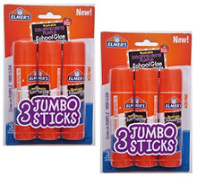 Load image into Gallery viewer, Elmers Jumbo Disappearing Purple School Glue Stick, 1.4 Ounce, 2 Packs of 3 Sticks, 6 Sticks Total