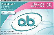 Load image into Gallery viewer, o.b. Applicator Free Digital Tampons, Regular - 40 Count, 3 Pack