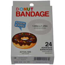 Load image into Gallery viewer, BioSwiss Novelty Bandages Self-Adhesive Funny First Aid, Novelty Gag Gift (2 Boxes of 24 Bandages) (Donut)