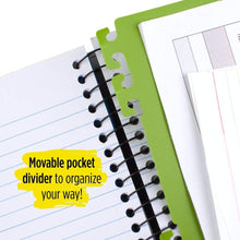 Load image into Gallery viewer, Five Star Advance Spiral Notebook, 2 Subject, College Ruled Paper, 100 Sheets, 9-1/2" x 6", Green New
