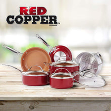 Load image into Gallery viewer, BulbHead Red Copper 10 PC Copper-Infused Ceramic Non-Stick Cookware Set