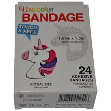 Load image into Gallery viewer, BioSwiss Novelty Bandages Self-Adhesive Funny First Aid, Novelty Gag Gift (2 Boxes of 24 Bandages) (Unicorn)