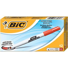 Load image into Gallery viewer, BIC Intensity Bold Dry Erase Marker, Fine Point, Red, 12-Count, Packaging May Vary