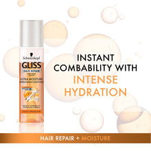 Load image into Gallery viewer, GLISS Hair Repair Leave-In Conditioner, Ultra Moisture Express Repair for Dry or Stressed Hair, 6.8 Ounces (Pack of 3)