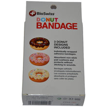 Load image into Gallery viewer, BioSwiss Novelty Bandages Self-Adhesive Funny First Aid, Novelty Gag Gift (2 Boxes of 24 Bandages) (Donut)