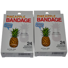 Load image into Gallery viewer, BioSwiss Novelty Bandages Self-Adhesive Funny First Aid, Novelty Gag Gift (2 boxes of 24 bandages) (Pineapple)