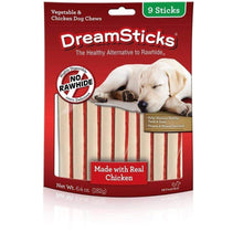 Load image into Gallery viewer, Dreambone Dreamsticks Dog Chew Made Wholesome Vegetables &amp; Real Chicken, Easy To Digest, Rawhide-Free - 9 Sticks Per Resealable Bag – 1 Pack