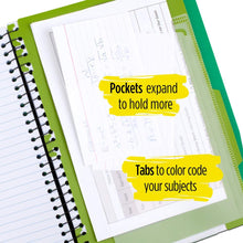 Load image into Gallery viewer, Five Star Advance Spiral Notebooks, 2 Subject, College Ruled Paper, 100 Sheets, 9-1/2" x 6", Green, Teal, 2 Pack (38638)