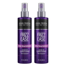 Load image into Gallery viewer, John Frieda Frizz Ease Daily Nourishment Conditioner, Leave-in Conditioner for Frizz-prone Hair, 8 Ounce (Pack of 2), with Vitamin A, C, and E