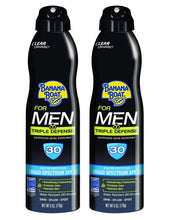 Load image into Gallery viewer, Banana Boat For Men / Triple Defense Spf 30 Sunscreen Clear Spray, 6 Ounce (Pack of 2)