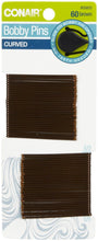 Load image into Gallery viewer, Conair Curve Bobby Pins, Brown