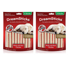 Load image into Gallery viewer, DreamBone DreamSticks Dog Chew Made Wholesome Vegetables &amp; Real Chicken, Easy to Digest, Rawhide-Free - 9 Sticks per Resealable Bag – 2 Pack