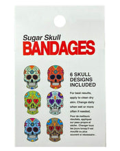 Load image into Gallery viewer, BioSwiss Novelty Bandages Self-Adhesive Funny First Aid, Novelty Gag Gift (2 Boxes of 24 Bandages) (Sugar Skull)