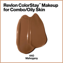 Load image into Gallery viewer, Revlon ColorStay Liquid Foundation Makeup for Combination/Oily Skin SPF 15, Longwear Medium-Full Coverage with Matte Finish, Mahogany (440), 1.0 oz