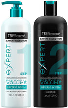 Load image into Gallery viewer, TRESemme Expert Selection Steps: 1 &amp; 2, 16.5 oz Pre-Wash Conditioner, &amp; 25 oz Shampoo