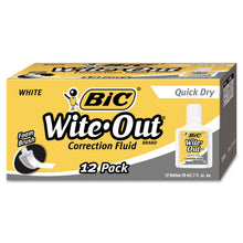 Load image into Gallery viewer, BIC Wite-Out Quick Dry Correction Fluid (pack of 12)