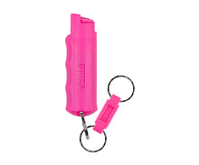Load image into Gallery viewer, SABRE RED Pepper Spray Keychain with Quick Release for Easy Access – Max Police Strength OC Spray, Finger Grip for Accurate Aim, 10-Foot (3M) Range, 25 Bursts (5x Other Brands) – Practice Spray Option