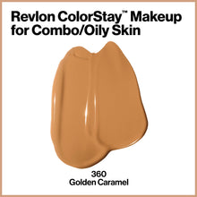 Load image into Gallery viewer, Revlon ColorStay Liquid Foundation Makeup for Combination/Oily Skin SPF 15, Longwear Medium-Full Coverage with Matte Finish, Golden Caramel (360), 1.0 oz