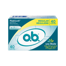 Load image into Gallery viewer, o.b. Applicator Free Digital Tampons, Regular – 40 Count