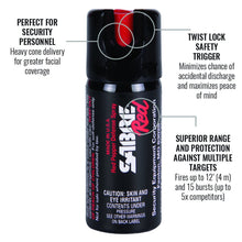 Load image into Gallery viewer, SABRE RED Pepper Spray – Advanced Police Strength – Magnum Series, Black