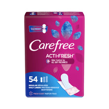 Load image into Gallery viewer, Care Free Acti-Fresh Body Shaped Regular Pantiliners, Fresh Scented, 54 Count (Pack of 1) , Package may vary