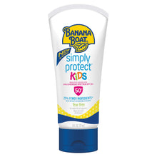 Load image into Gallery viewer, Banana Boat Simply Protect Mineral-Based Sunscreen Lotion for Kids, SPF 50+, Tear Free, 25% Fewer Ingredients, 6 Ounces