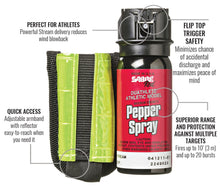 Load image into Gallery viewer, SABRE RED Pepper Spray - Police Strength - Duathlete with Adjustable Arm Band (1.8 oz) EXPIRED