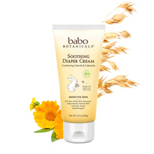 Load image into Gallery viewer, Babo Botanicals Soothing Baby Diaper Cream Perservative and Mineral Oil Free, Oatmilk &amp; Calendula, 3 Ounce