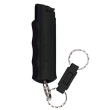 Load image into Gallery viewer, SABRE RED Pepper Spray Keychain with Quick Release for Easy Access – Max Police Strength OC Spray, Finger Grip for Accurate Aim, 10-Foot (3M) Range, 25 Bursts (5X Other Brands) Practice Spray Option
