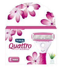 Load image into Gallery viewer, Schick Quattro For Women Cartridges 4 Each