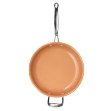Load image into Gallery viewer, Red Copper 12 inch Pan by BulbHead Ceramic Copper Infused Non-Stick Fry Pan Skillet Scratch Resistant Without PFOA and PTFE Heat Resistant From Stove To Oven Up To 500 Degrees