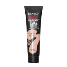 Load image into Gallery viewer, REVLON ColorStay Full Cover Longwear Matte Foundation, Heat &amp; Sweat Resistant Lightweight Face Makeup, Ivory (110), 1.0 oz