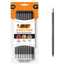 Load image into Gallery viewer, BIC Evolution Cased Pencil, #2 Lead, Gray Barrel, 24-Count