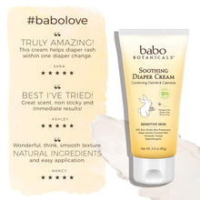 Load image into Gallery viewer, Babo Botanicals Soothing Baby Diaper Cream Perservative and Mineral Oil Free, Oatmilk &amp; Calendula, 3 Ounce