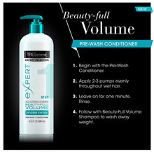 Load image into Gallery viewer, TRESemme Expert Selection Steps: 1 &amp; 2, 16.5 oz Pre-Wash Conditioner, &amp; 25 oz Shampoo