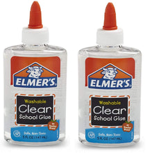 Load image into Gallery viewer, Elmer's Liquid School Glue, Clear, Washable, 5 Ounces, 2 Count