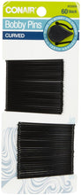 Load image into Gallery viewer, Conair Bobby Pins Curved Black - 60 CT