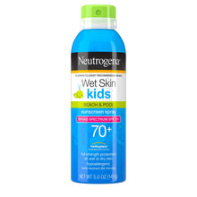 Load image into Gallery viewer, Neutrogena Wet Skin Kids Sunscreen Spray Mist, Water-Resistant and Oil-Free, Broad Spectrum SPF 70+ UVA/UVB Protection, Hypoallergenic, PABA-Free Non-Comedogenic, 5 oz