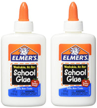 Load image into Gallery viewer, Elmers Washable No-Run School Glue, 4 oz, 1 Bottle (E304) - Pack of 2