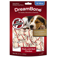 Load image into Gallery viewer, DreamBone Mini Chews With Real Chicken 16 Count, Rawhide-Free Chews For Dogs, 9 Ounce, Package may vary