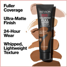 Load image into Gallery viewer, REVLON ColorStay Full Cover Longwear Matte Foundation, Heat &amp; Sweat Resistant Lightweight Face Makeup, Ivory (110), 1.0 oz