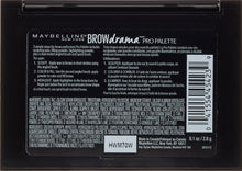 Load image into Gallery viewer, Maybelline New York Brow Drama Pro Eyebrow Palette, Deep Brown, 0.1 oz.