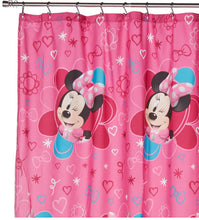 Load image into Gallery viewer, Jay Franco Disney Mouse Fabric Shower Curtain-'Fucshia, 70" X 72", Minnie Pink Hearts