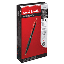 Load image into Gallery viewer, uni-ball 307 Retractable Gel Pens, Medium Point (0.7mm), Red, 12 Count