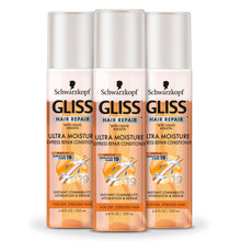 Load image into Gallery viewer, GLISS Hair Repair Leave-In Conditioner, Ultra Moisture Express Repair for Dry or Stressed Hair, 6.8 Ounces (Pack of 3)