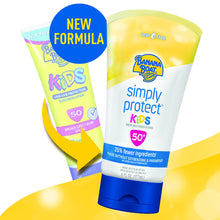 Load image into Gallery viewer, Banana Boat Simply Protect Mineral-Based Sunscreen Lotion for Kids, SPF 50+, Tear Free, 25% Fewer Ingredients, 6 Ounces