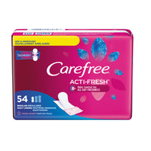Load image into Gallery viewer, Care Free Acti-Fresh Body Shaped Regular Pantiliners, Fresh Scented, 54 Count (Pack of 1) , Package may vary