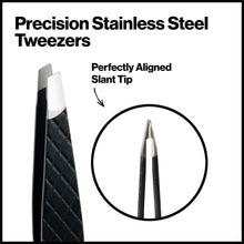 Load image into Gallery viewer, REVLON Expert Slant Tip Tweezer, Stainless Steel Hair Removal Makeup Tool